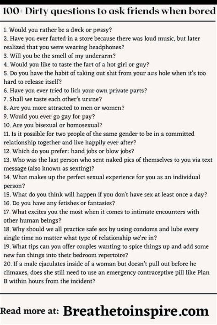 100 Dirty Questions To Ask Your Boyfriend PDF Orgasm Anal Sex