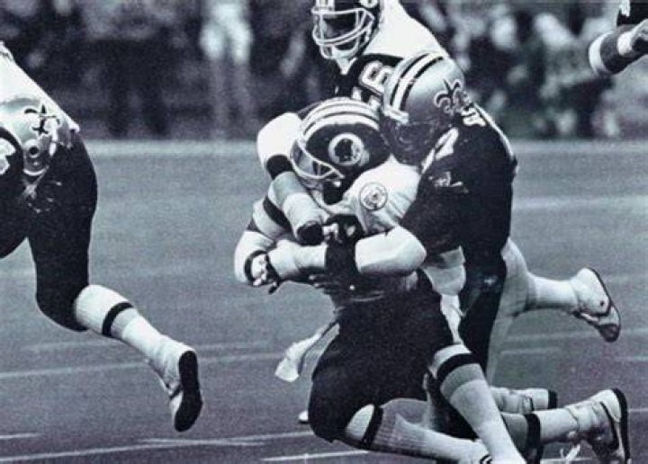 Jumpy Geathers 1986 New Orleans Saints vs Washington Redskins New
