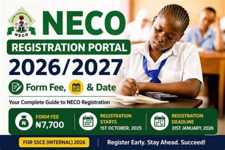 NECO Registration 2023 Portal, Fee, Form Price, Date & Deadline