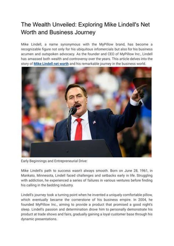 Uncover The Untold Wealth Of Mike Lindell