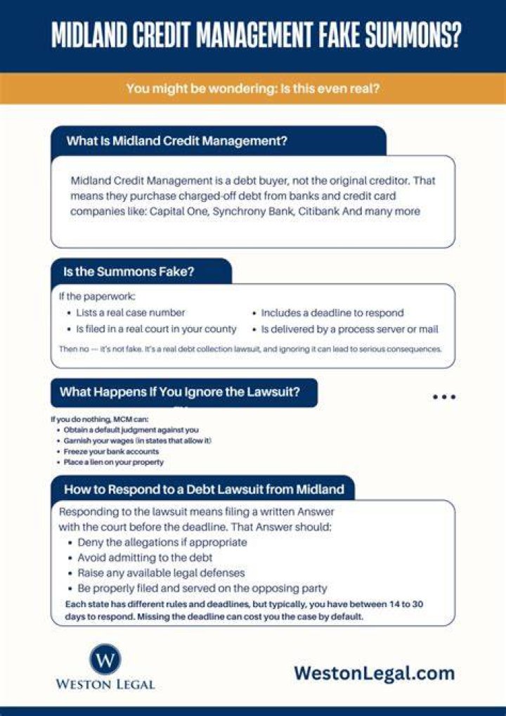 Understanding Midland Credit Management Court Summons