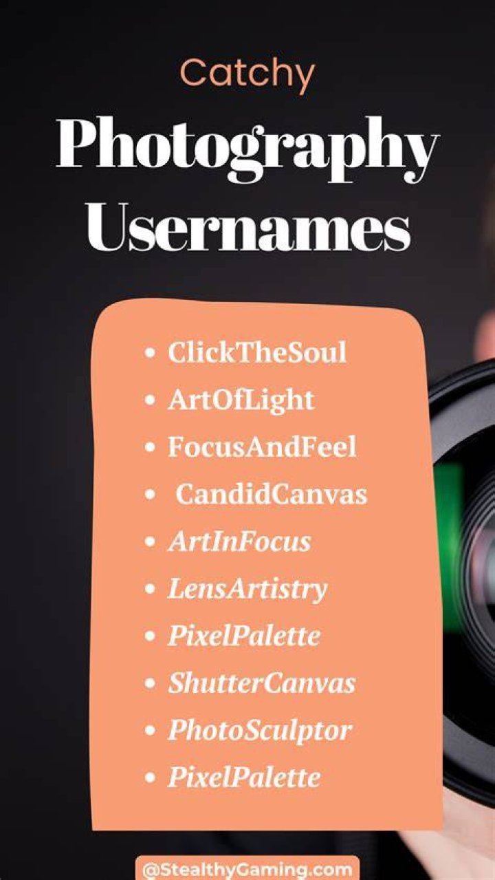 Unlock The Secrets Of Crafting Unforgettable Photography Usernames